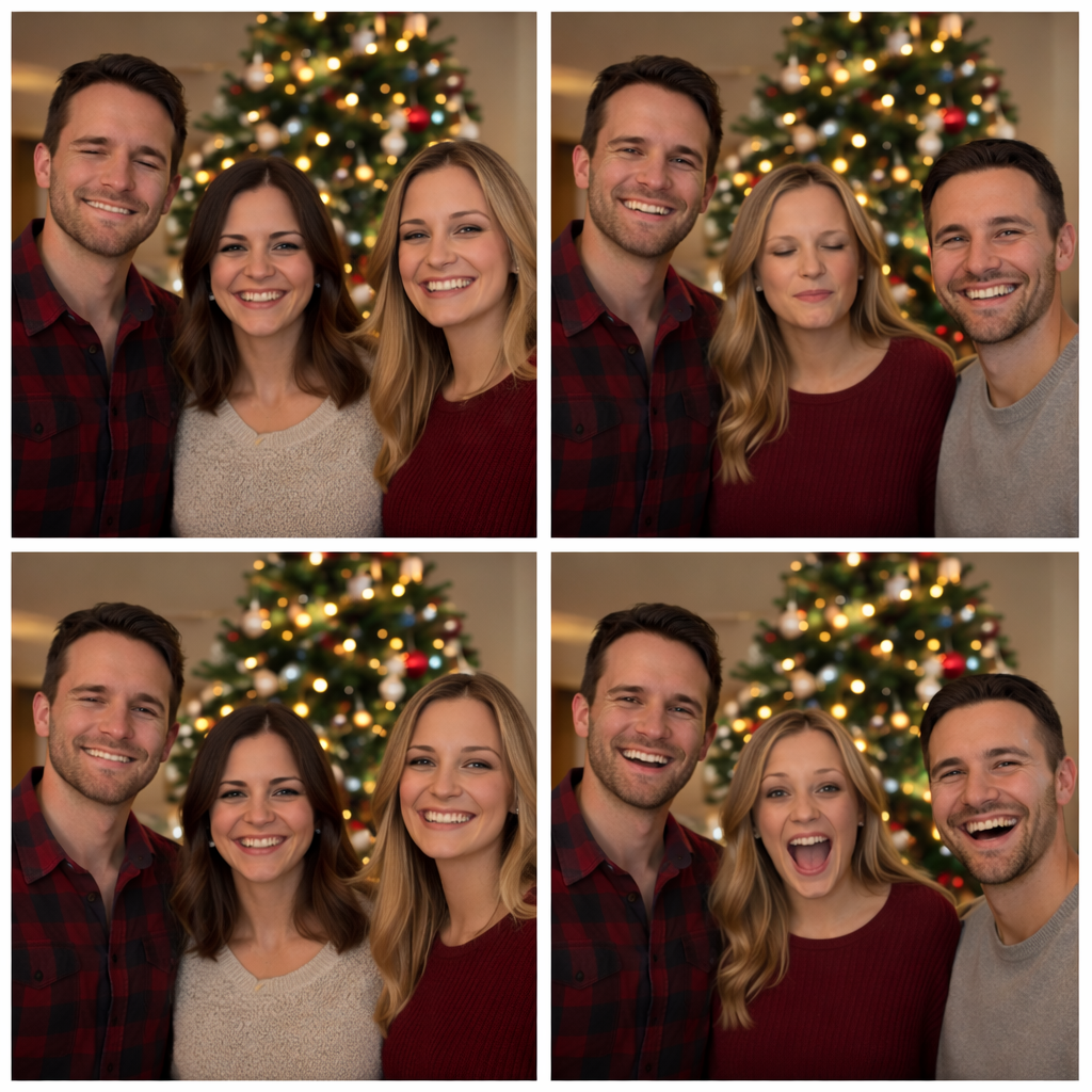 AI picks the photo where everyone's eyes are open